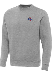 Antigua Tulsa Golden Hurricane Mens Grey Victory Long Sleeve Crew Sweatshirt