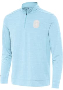 Antigua Nashville SC Mens Blue Bright White Logo Long Sleeve 1/4 Zip Pullover