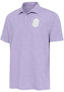 Antigua Nashville SC Mens Purple Flicker White Logo Short Sleeve Polo