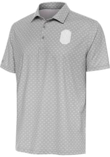 Antigua Nashville SC Mens Grey Kona White Logo Short Sleeve Polo