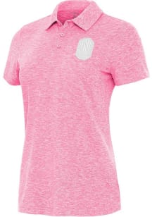Antigua Nashville SC Womens Pink Matter White Logo Short Sleeve Polo Shirt