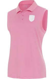 Antigua San Jose Earthquakes Womens Pink Recap White Logo Polo Shirt