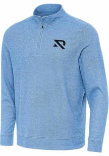 Antigua Arlington Renegades Mens Blue Subtle Long Sleeve 1/4 Zip Pullover