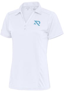 Antigua Arlington Renegades Womens White Tribute Short Sleeve Polo Shirt