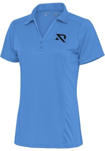 Antigua Arlington Renegades Womens Blue Tribute Short Sleeve Polo Shirt