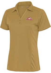 Antigua Birmingham Stallions Womens Gold Tribute Short Sleeve Polo Shirt