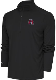 Antigua Houston Roughnecks Mens Grey Tribute Long Sleeve Qtr Zip Pullover