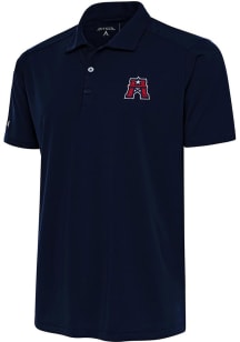 Antigua Houston Roughnecks Mens Navy Blue Tribute Short Sleeve Polo