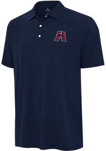 Antigua Houston Roughnecks Mens Navy Blue Western Short Sleeve Polo