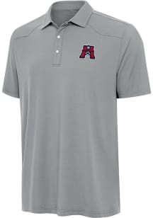 Antigua Houston Roughnecks Mens Grey Western Short Sleeve Polo