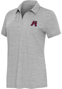 Antigua Houston Roughnecks Womens Grey Layout Short Sleeve Polo Shirt