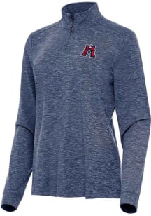 Antigua Houston Roughnecks Womens Navy Blue Mentor Qtr Zip Pullover