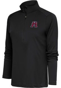 Antigua Houston Roughnecks Womens Grey Tribute Qtr Zip Pullover