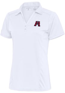 Antigua Houston Roughnecks Womens White Tribute Short Sleeve Polo Shirt