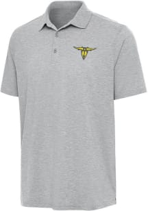 Antigua San Antonio Brahmas Mens Grey Par 3 Short Sleeve Polo