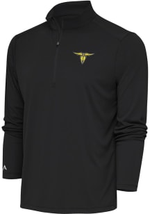 Antigua San Antonio Brahmas Mens Grey Tribute Long Sleeve Qtr Zip Pullover