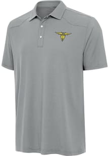 Antigua San Antonio Brahmas Mens Grey Western Short Sleeve Polo