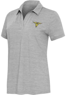 Antigua San Antonio Brahmas Womens Grey Layout Short Sleeve Polo Shirt