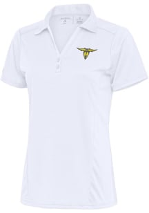 Antigua San Antonio Brahmas Womens White Tribute Short Sleeve Polo Shirt