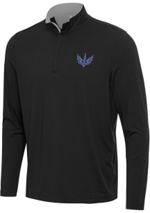 Antigua St Louis Battlehawks Mens Black Content Long Sleeve 1/4 Zip Pullover
