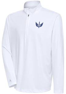 Antigua St Louis Battlehawks Mens White Tribute Long Sleeve 1/4 Zip Pullover