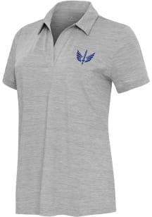 Antigua St Louis Battlehawks Womens Grey Layout Short Sleeve Polo Shirt