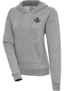 Womens Tulsa Golden Hurricane Grey Antigua Victory Hooded Sweatshirt