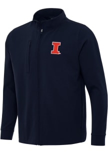 Mens Illinois Fighting Illini Navy Blue Antigua Regard Light Weight Jacket