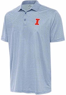 Antigua Illinois Fighting Illini Mens White Rings Short Sleeve Polo