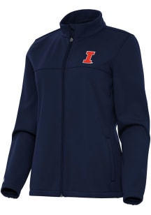 Womens Illinois Fighting Illini Navy Blue Antigua Links Light Weight Jacket