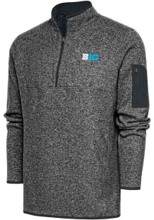 Mens Big Ten Grey Antigua Fortune Qtr Zip