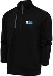 Mens Big Ten Black Antigua Generation Qtr Zip Pullover