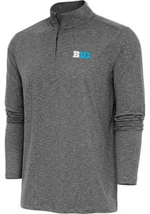 Mens Big Ten Black Antigua Hunk Qtr Zip Pullover