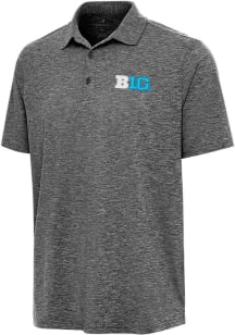 Antigua Big Ten Black Par 3 Big and Tall Polo