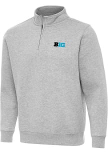 Mens Big Ten Grey Antigua Victory Qtr Zip Pullover