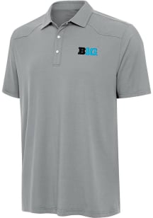 Mens Big Ten Grey Antigua Western Short Sleeve Polo Shirt