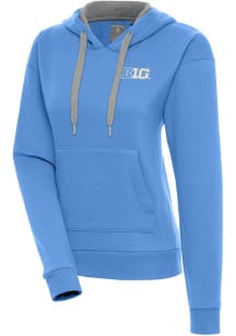 Antigua Big Ten Womens Blue Victory Hooded Sweatshirt