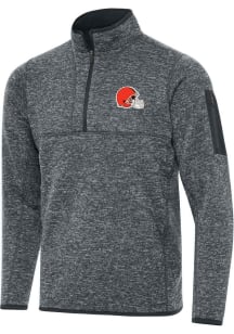Antigua Cleveland Browns Mens Grey Fortune Big and Tall 1/4 Zip Pullover