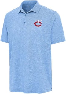 Antigua Minnesota Twins Mens Light Blue Par 3 Short Sleeve Polo