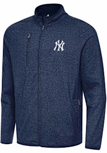 Antigua New York Yankees Mens Navy Blue Hold Up Light Weight Jacket
