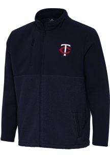 Antigua Minnesota Twins Mens Navy Blue Daily Fused Medium Weight Jacket