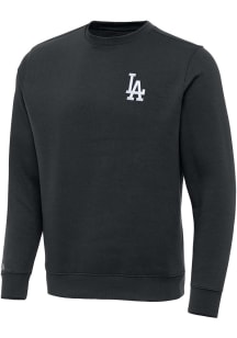 Antigua Los Angeles Dodgers Mens Charcoal Victory Long Sleeve Crew Sweatshirt