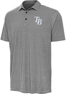 Antigua Tampa Bay Rays Mens Black Twine Short Sleeve Polo