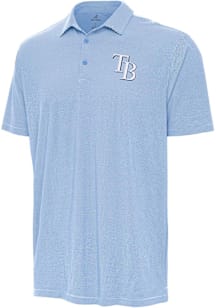 Antigua Tampa Bay Rays Mens Light Blue Twine Short Sleeve Polo