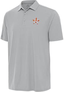 Antigua Houston Astros Mens Grey Era Short Sleeve Polo