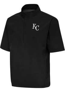 Antigua Kansas City Royals Mens Black Brisk Short Sleeve Jacket