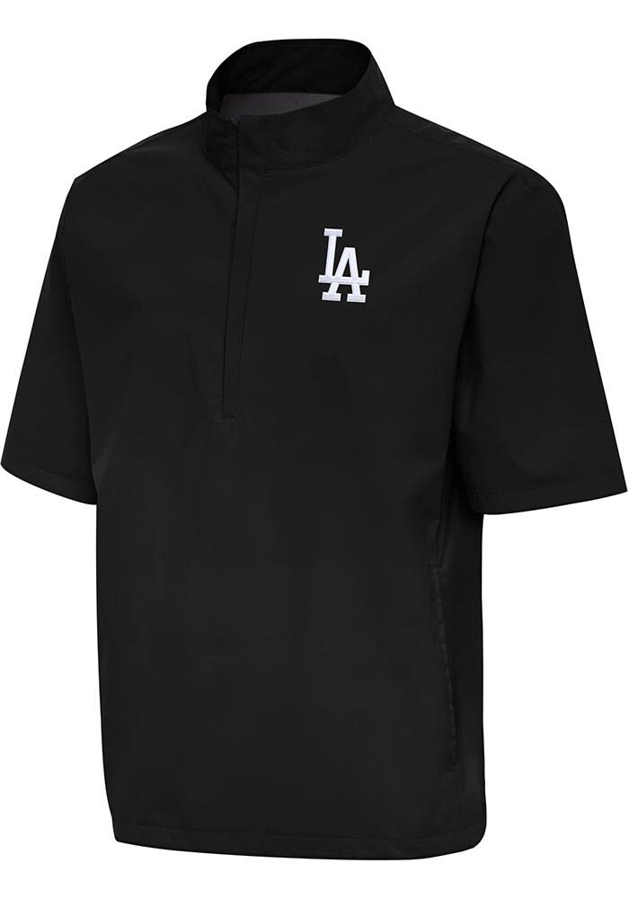 Antigua Los Angeles Dodgers Mens Black Brisk Short Sleeve Jacket