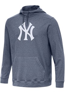 Antigua New York Yankees Mens Navy Blue Full Front Cloud Long Sleeve Hoodie
