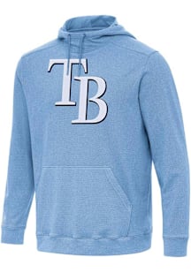 Antigua Tampa Bay Rays Mens Light Blue Full Front Cloud Long Sleeve Hoodie