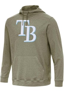 Antigua Tampa Bay Rays Mens Olive Full Front Cloud Long Sleeve Hoodie